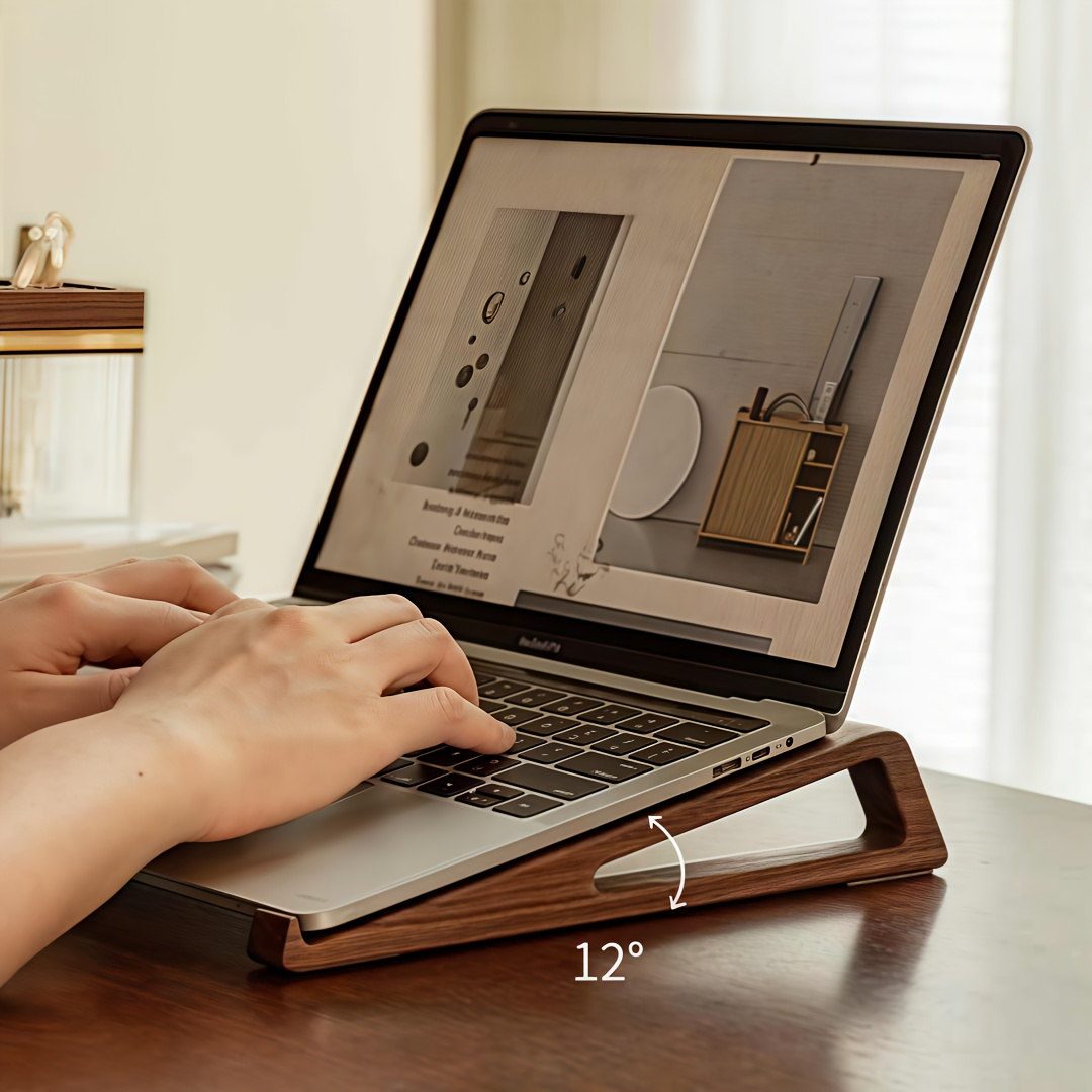 Laptop Accessories Design - Портативная складная деревянная подставка для ноутбука