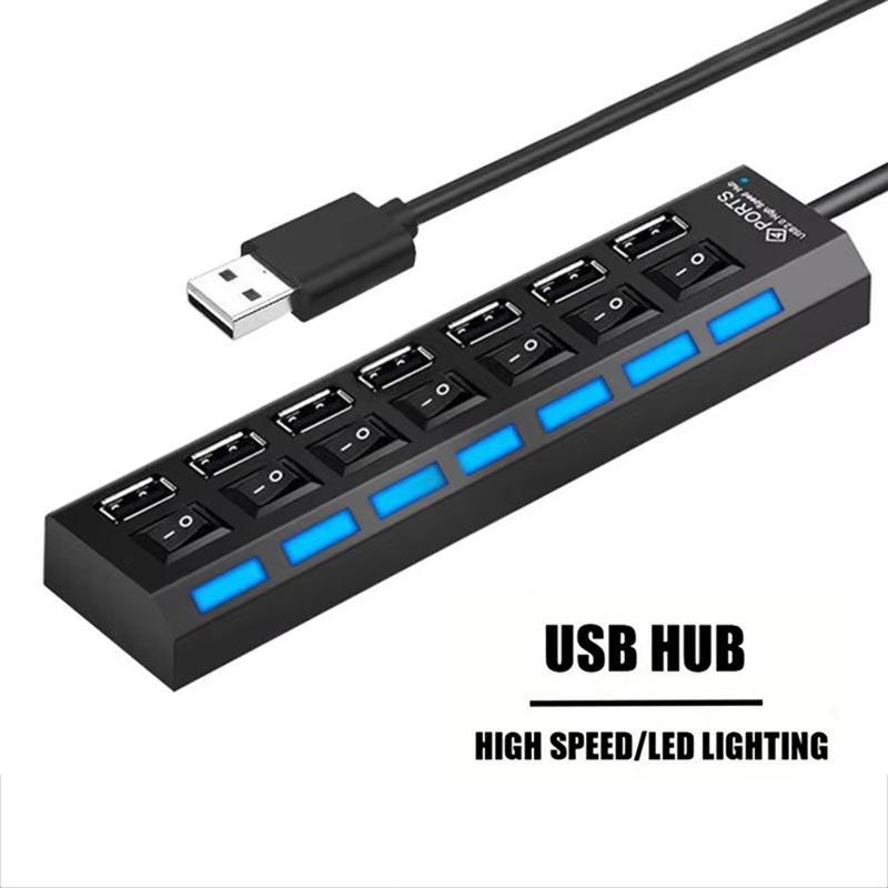 Laptop Accessories Usb - 7-портовый USB 2.0-хаб-разветвитель для ноутбуков и