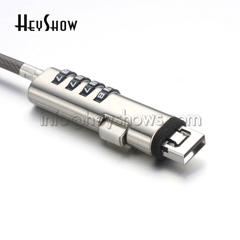 Laptop Lock Cable - 4-значный кодовый замок для USB-порта ноутбука,