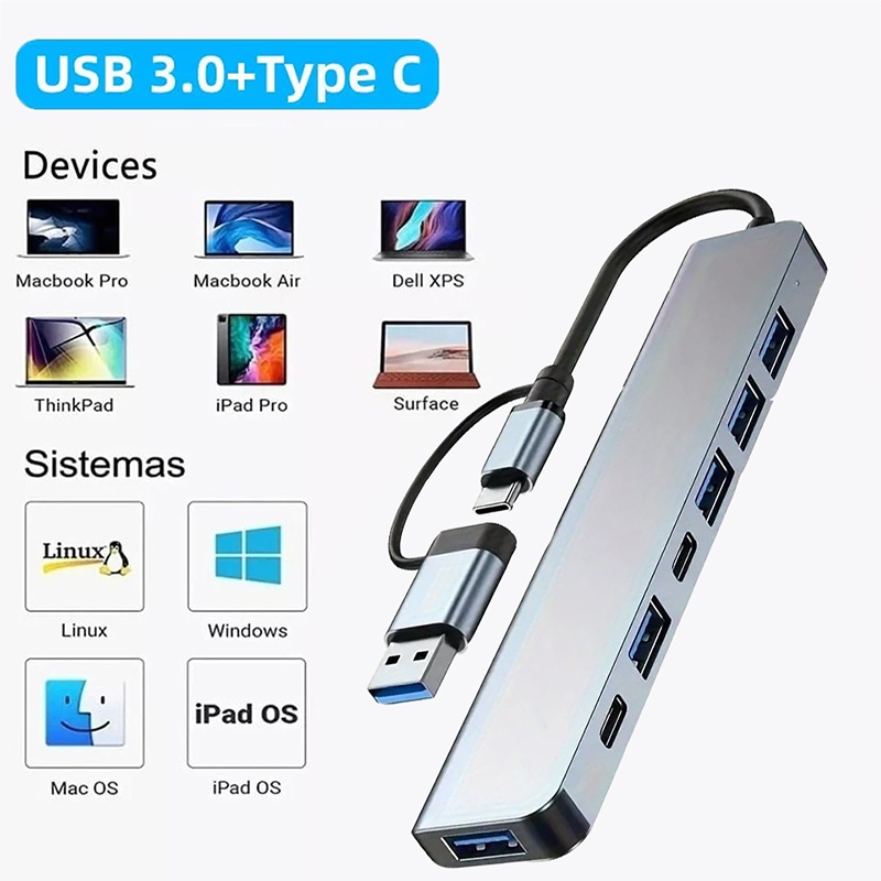 Laptop Accessories Macbook - USB-хаб 2-в-1 с 7 портами USB