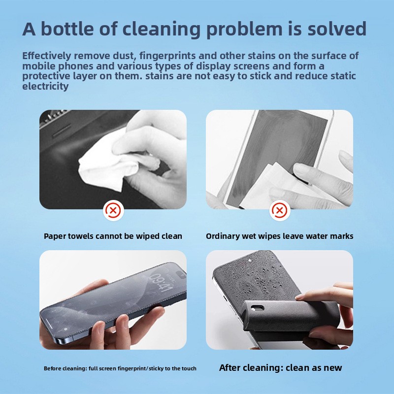 Спрей-очиститель 2 в 1, салфет – обзор и цена Screen Cleaning Kit