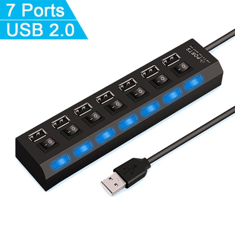 7-портовый USB 2.0-хаб-разветв – обзор и цена Laptop Accessories Usb