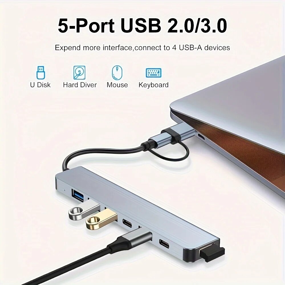 USB-хаб 2-в-1 с 7 портами USB  – обзор и цена Laptop Accessories Macbook